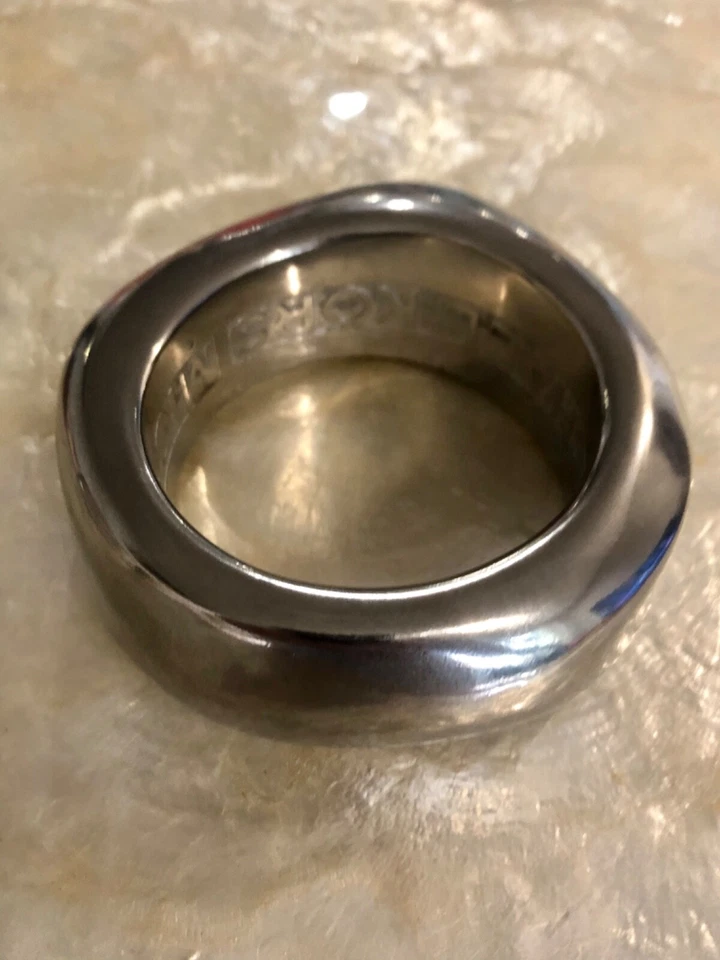 MICHAEL KORS ABSTRACT BANGLE BRACELET, FLAT SILVER GRAY  MKJ6889040 /MKJ6889 NWT - Image 3 of 4