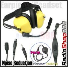 Heavy Duty Noise Reduction Headset for YAESU VX-170 VX-177 VX-6R Yellow
