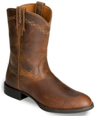 Ariat Men's Heritage Roper Western Boots Distressed Brown