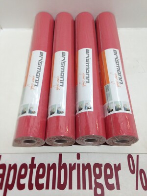 Vliestapete Erismann 4x 6750-06 (4Rollen) Uni Struktur Rot Restposten Wohnzimmer