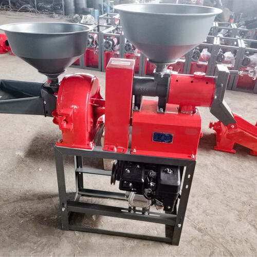 New 3HP Mobile Rice Milling Crusher Machine Diesel 250kg/h + Flour Milling - Foto 1 di 9