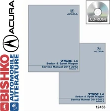 2011 2012 Acura TSX L4 SEDAN & SPORT WAGON Shop Service Repair Manual CD OEM