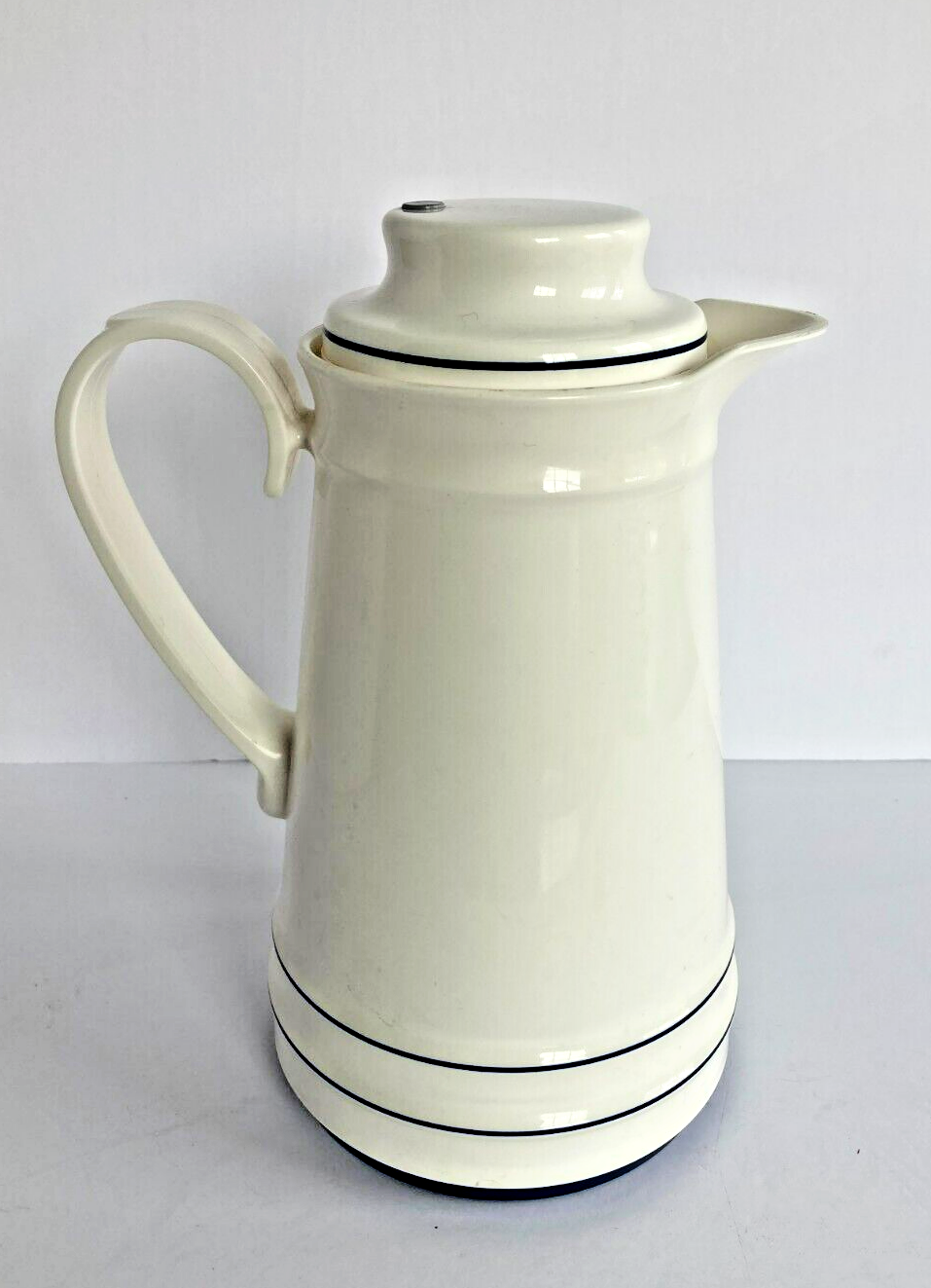 VTG White/Blue Thermos Coffee Butler Carafe 32 oz. 810 W. Germany