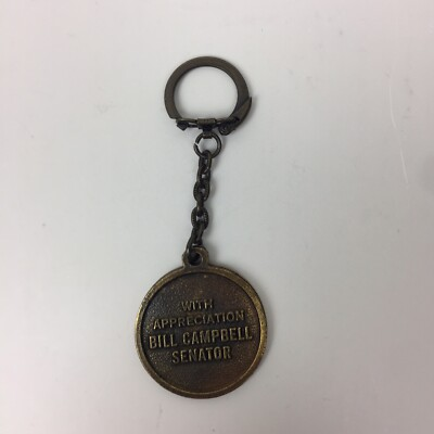 #ad California Senator Bill Campbell Great Seal of the United States Coin Keychain $19.99