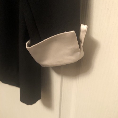 Leslie Fay Solid Black and White Business Blazer Jacket Vest Pants Size 6P - Picture 9 of 11
