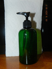 Lot 23 NEW Empty Green 8oz Round plastic bottles w/ black lotion pump Free Ship