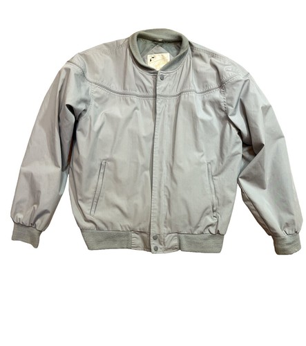 Vintage Arnold Palmer Jacket Mens Size M Grey Classic Ribbed Cuffs