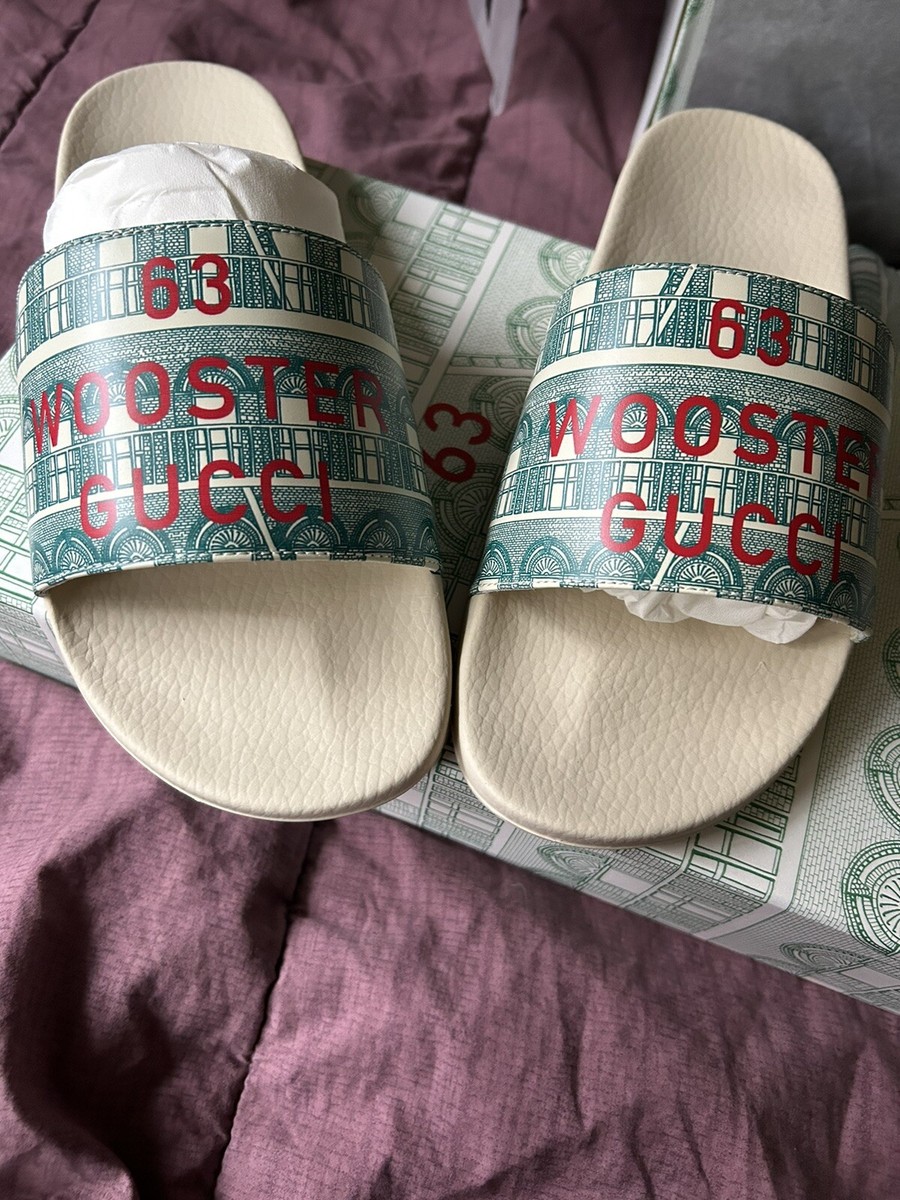 Gucci 63 Wooster Exclusive Men's Slides Gucci Size 9 New With Box