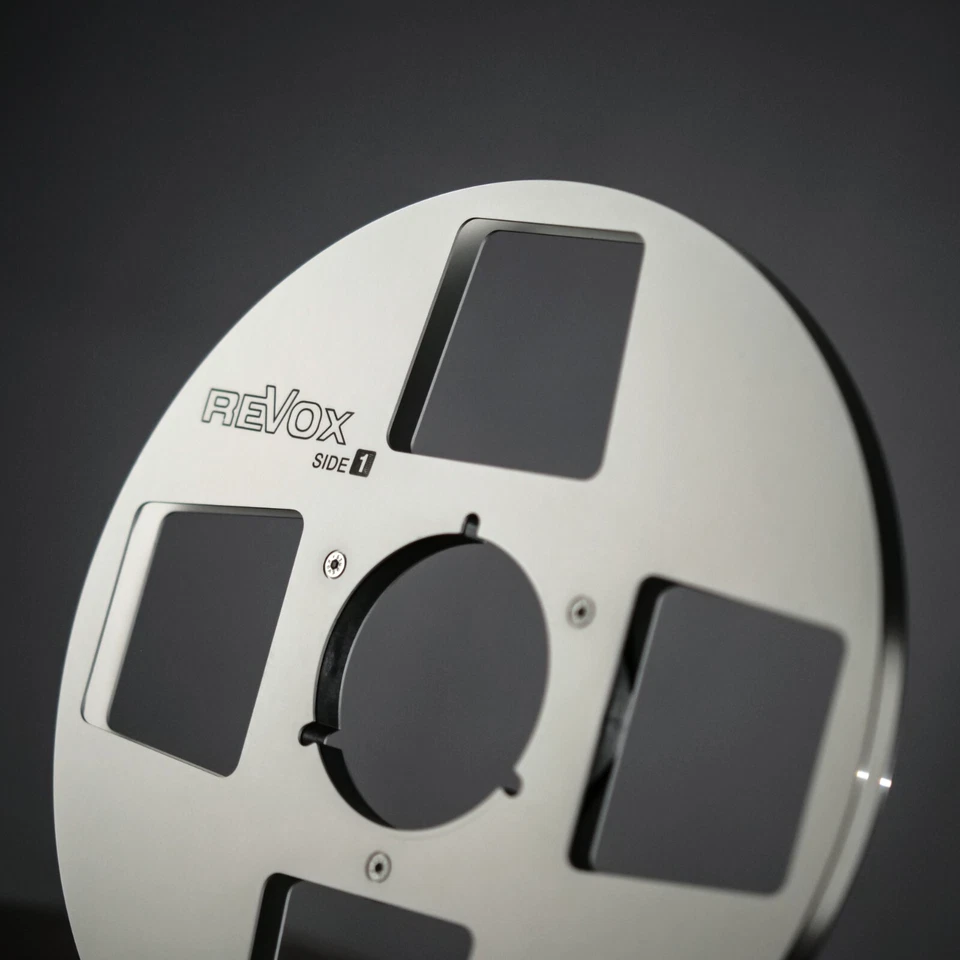 1 par de carretes vacíos Pro 10,5" REVOX plateados 1/4" para grabadoras de cinta R2R Foto 4 de 4