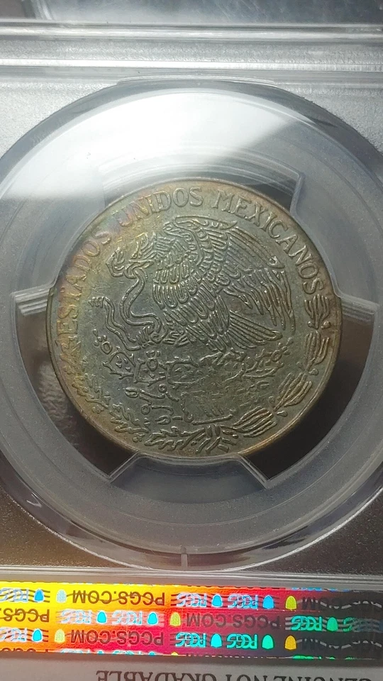 1976 Mo Mexico Peso PCGS XF Details Cleaned Wonderful Toning 5037 - Image 4 of 4