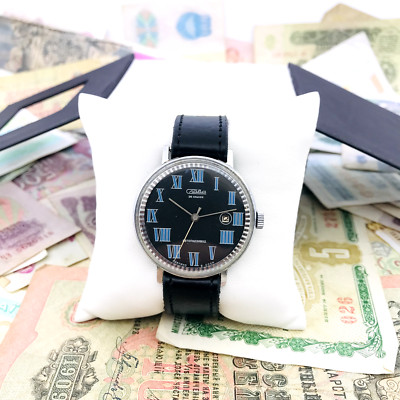 Rare Slava Roman numeral USSR Soviet Wristwatch 2416 Wrist Watch Service  