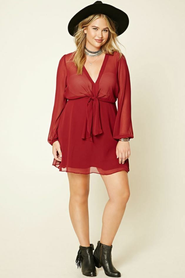 burgundy dress from forever 21 Forever 21 Two-Tone Maxi Slip Dress