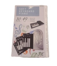 49-Key Hand Roll Up Keyboard Electronic Black White Piano Portable Soft Folding