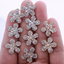 120PCS 18MM Chic Clear Rhinestone Crystal Buttons For Wedding Invitation