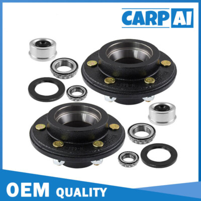 (2) Trailer Hubs Convert Mobile Home with Bearings 6000# 6 Lug 6x5.5 Idler Axle