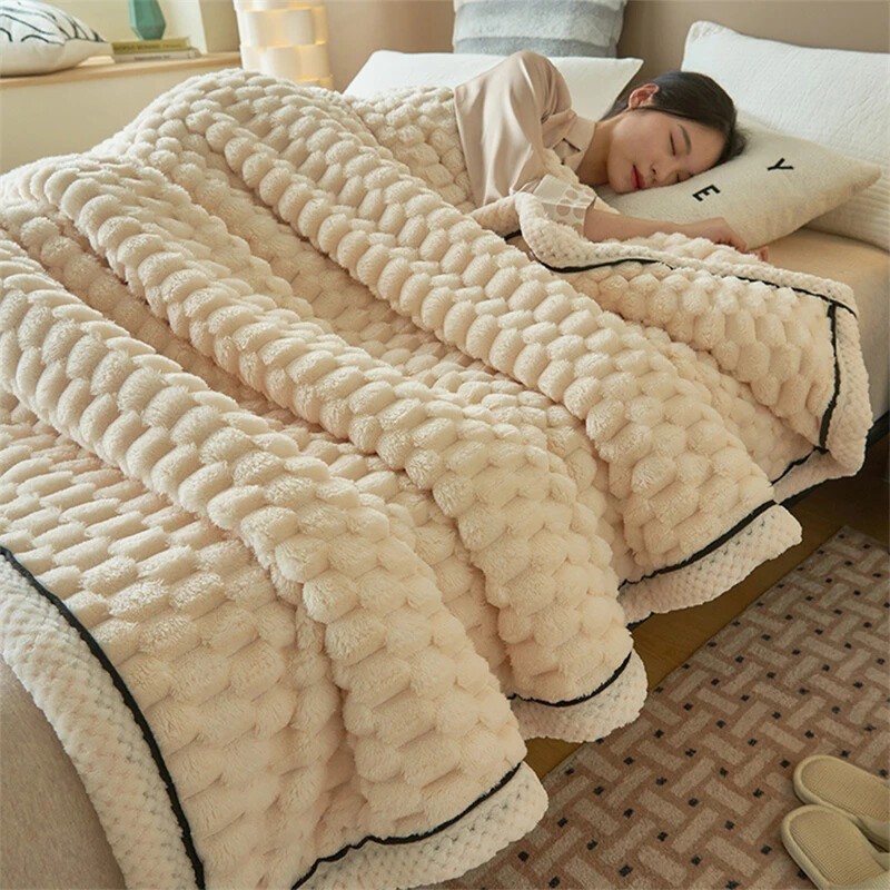 Winter Warm Blanket Soft Comfortable Flannel Fleece Blankets Thickened