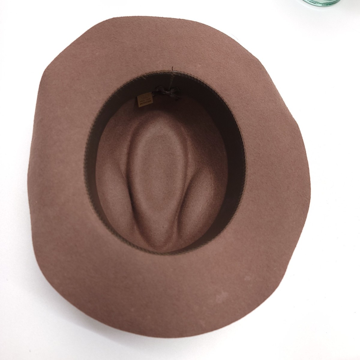 Vintage Expres BEE HAT CO. Brown Wool Felt Western Cowboy Hat Size Medium 7 1/8 View 6