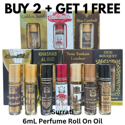 BUY 2 GET 1 FREE Surrati Roll On Oil Concentrated Perfume Attar Alochol Free