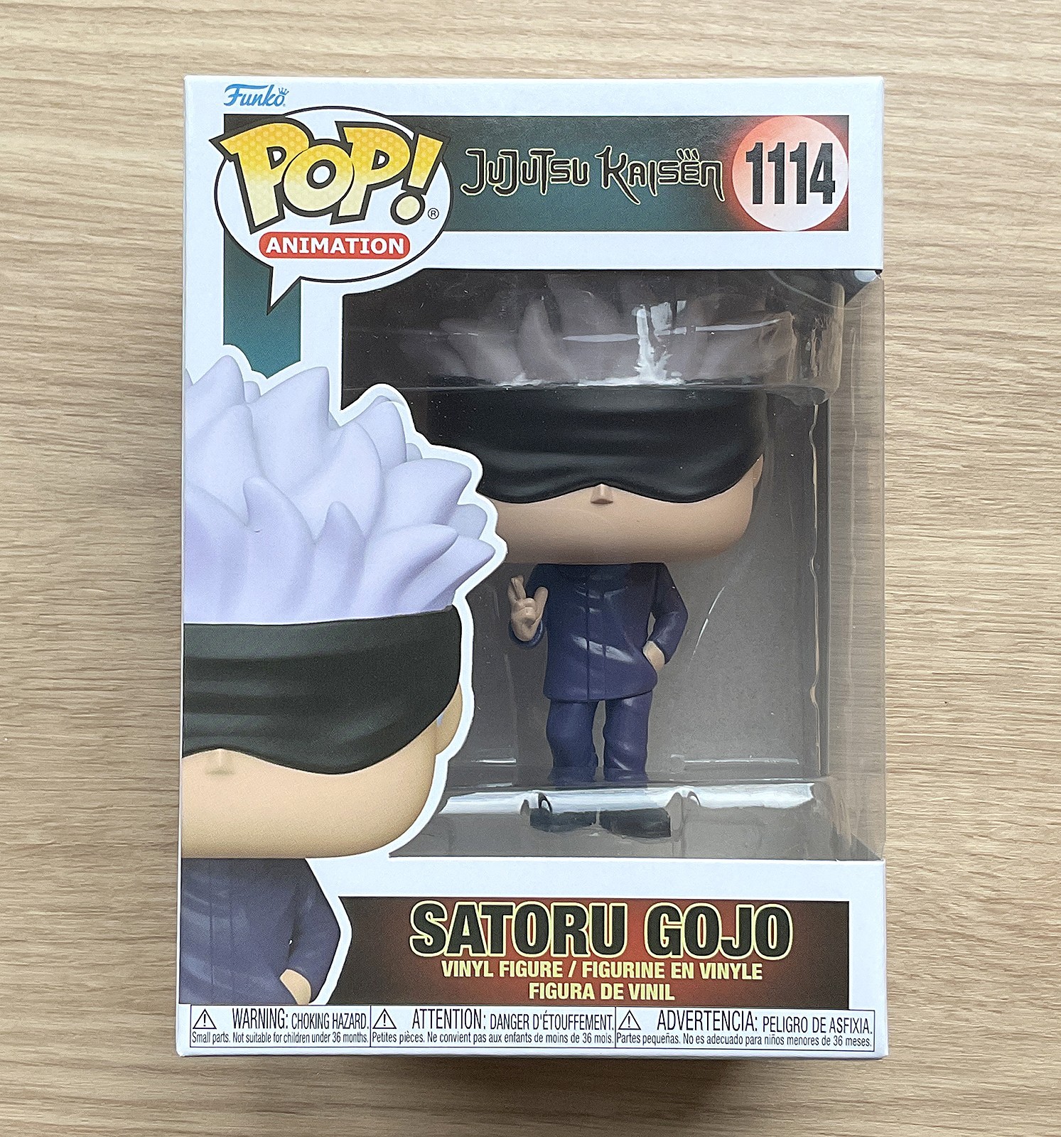 Funko Pop Jujutsu Kaisen Satoru Gojo #1114 + Protector Gratis