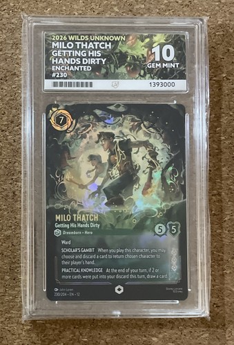 Milo Thatch - Getting His Hands Dirty graded ACE 10 for sale on eBay