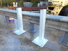 Used  Crash Barrier / Armco Post 760 mm High - Galvanised i Bolt Down 127mm x 76