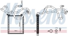Wärmetauscher Innenraumheizung NISSENS 707305 für TOYOTA AVENSIS COROLLA Verso