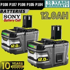 2PACK For RYOBI 12.0Ah P108 High Capacity Battery 18Volt Lithium-Ion One Plus
