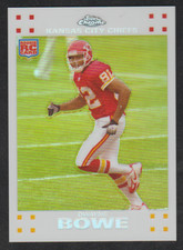 Dwayne Bowe 2007 Topps Chrome WHITE REFRACTOR Rookie Card #TC203 SP RC #786/869. rookie card picture