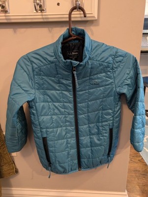 L.L. Bean Kids DownTek Jacket 650 Fill Hooded Purple Girls S8