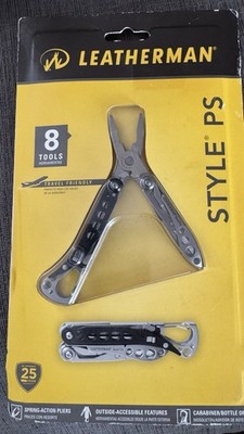 Leatherman Style PS Multi-Tool 8 Tools Stainless Steel, Silver/Black, 831487