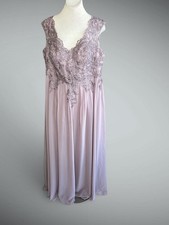 Azazie Muted Amethyst Wedding Bridal Lace Chiffon Maxi Dress Size 20