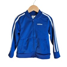 Adidas Boy's Sweatshirt Full Zip Blue White Size 2T