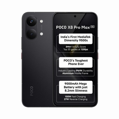 POCO X8 Pro Max (Black, 256 GB 12GB RAM) 6.83