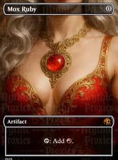 Mox Ruby High Quality Altered Art Custom Proxy Playtest Card