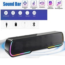 TV Sound Bar Bluetooth Speaker With USB/TF/FM - HI-FI Sound Subwoofer For Home