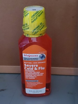 (BB 07/27) Walgreens Severe Daytime Multi-Symptom Cold & Flu Liquid - 12oz.
