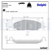 Delphi Bremsbelagsatz, Scheibenbremse LP3849 FüR Ford Australia Ford Usa