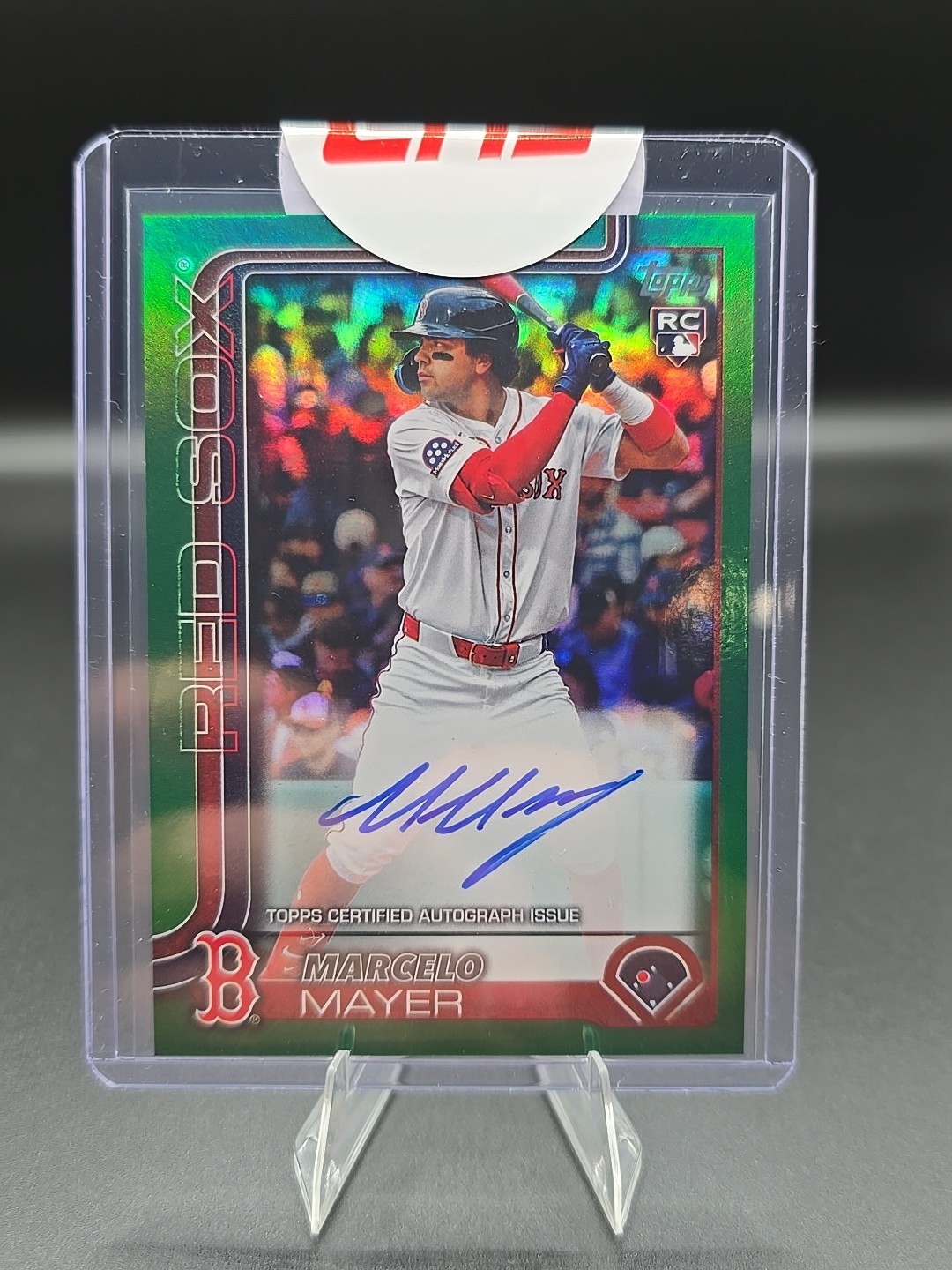 2025 Topps Update Series - Flagship Real One Auto Marcelo Mayer Green Foil /99