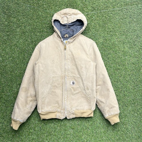 Carhartt Jacket Youth XL 14/16 Boys YYJ159 CML Camel Brown Fleece Lined Zip Up