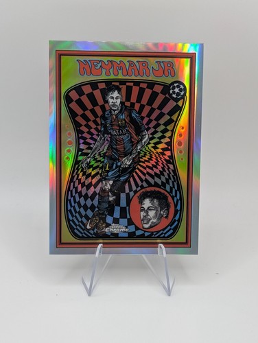Neymar Jr #UV-7 2025 Topps Chrome UEFA Ultra Violet card