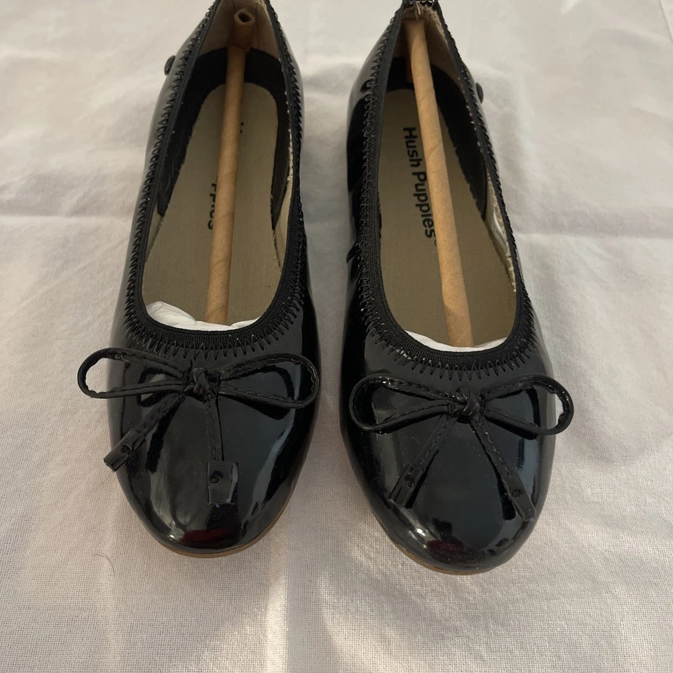 Hush Puppies Niña Josie Mary Jane Plano Negro HK161391 Talla 1 W 1 W con caja Foto 2 de 4