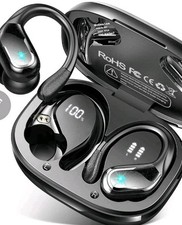 Wireless Earbuds 75hrs Bluetooth 5.3 Headphone Sport, 2025 Black