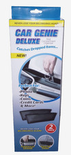 Car Genie Deluxe - Seat Compartment Organizer - Catches Dropped Items - 2 Pack
