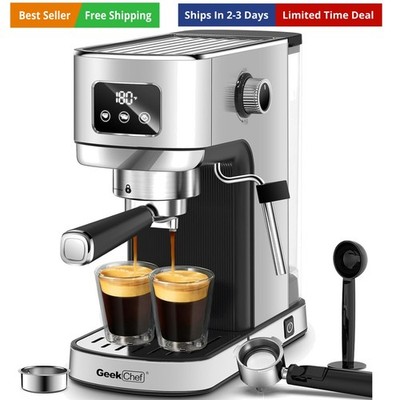 Espresso Machine, 20 Bar Espresso and Cappuccino Coffee Maker, Quick Heating ...