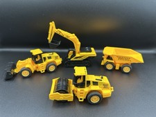 Construction Mini Vehicle Toy Set   Excavator Dump Truck Loader Roller   Yellow