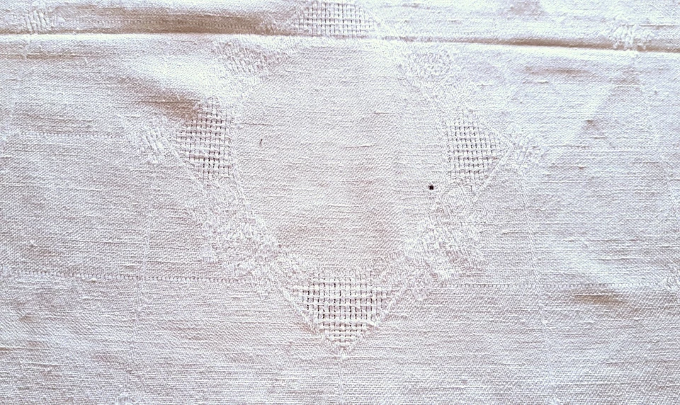 Nappe début XXe en coton damassé   - 220 cm x 160 cm - Photo 4/4