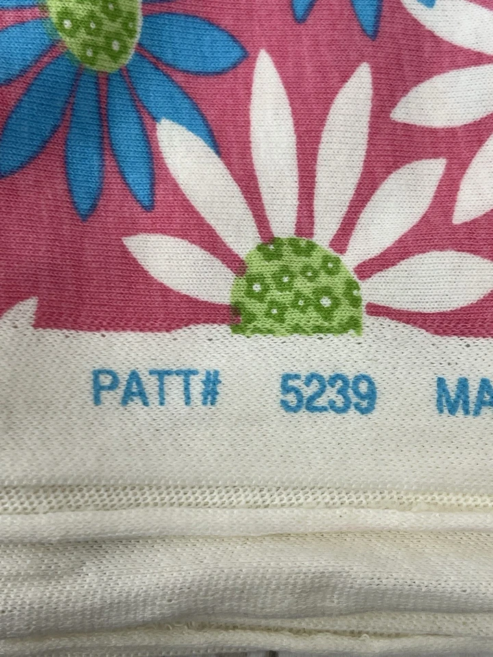Knit Fabric 4 Yards 58” Wide Daisy Blue Pink White Patti 5239 Antex California - Image 4 of 4