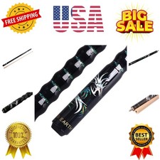 58" Pool Cue/Pool Stick Ergonomic Design Hardwood Canadian Maple 13mm Tip 18-...