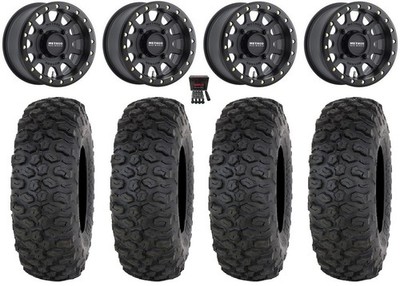 Method 401 Bdlk 15'' Wheels Bk 5+2 32'' Chicane DS Tires Commander Maverick