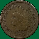 1870 Indian Head Cent Choice Good G+/VG Coin #39297